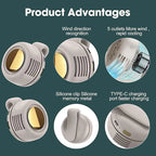 Mini Bladeless Clip-On Portable Fan
